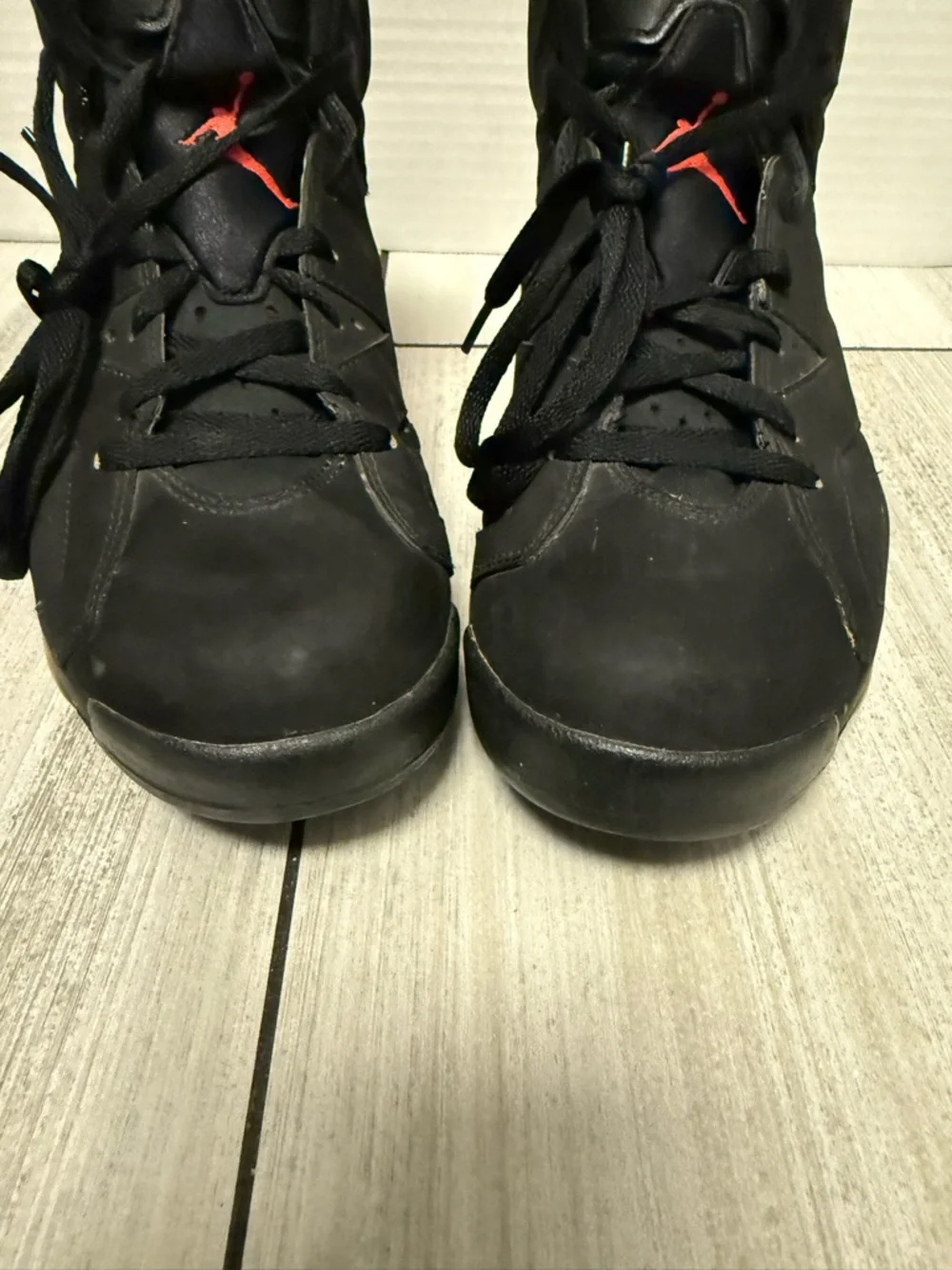 Jordan 6 Retro Infrared Sneakers 384664-023 High Top Black 2014 Men’s Size 10 -